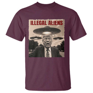 Funny Trump Illegal Aliens T Shirt TS09 Maroon Print Your Wear
