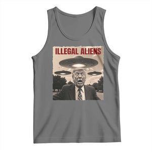 Funny Trump Illegal Aliens Tank Top TS09 Black Heather Print Your Wear