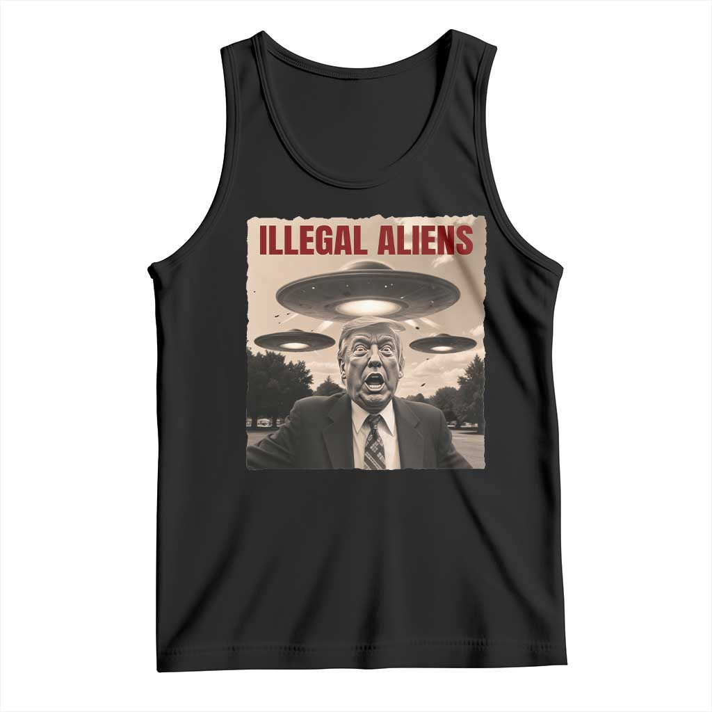 Funny Trump Illegal Aliens Tank Top TS09 Black Print Your Wear