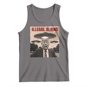 Funny Trump Illegal Aliens Tank Top TS09 Deep Heather Print Your Wear