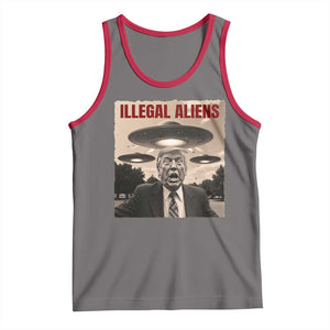 Funny Trump Illegal Aliens Tank Top TS09 Deep Heather Red Print Your Wear