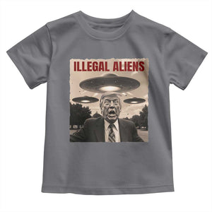 Funny Trump Illegal Aliens Toddler T Shirt TS09 Charcoal Print Your Wear