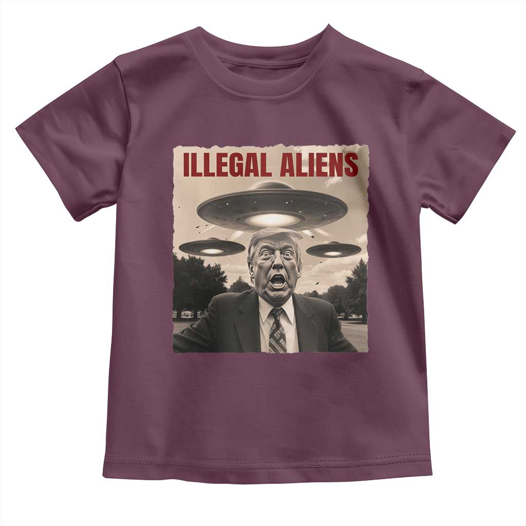 Funny Trump Illegal Aliens Toddler T Shirt TS09 Maroon Print Your Wear