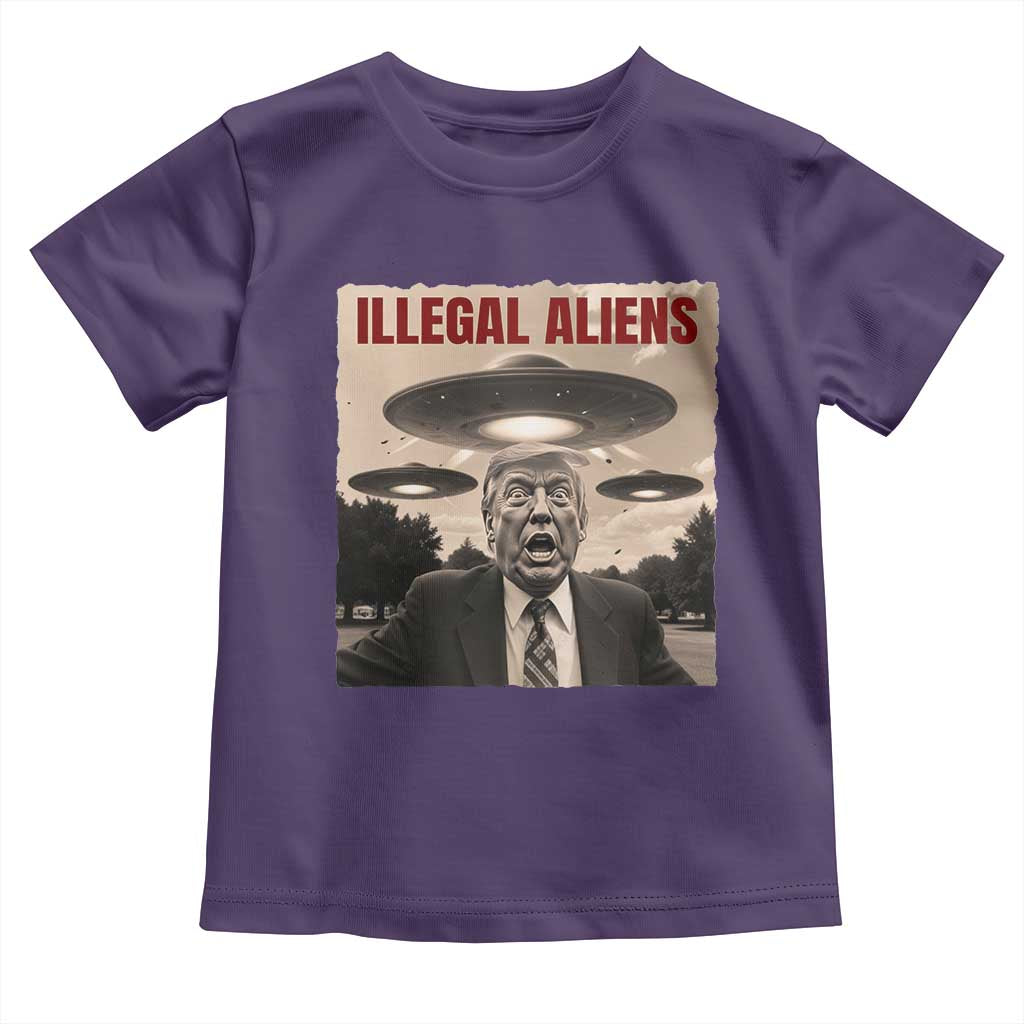 Funny Trump Illegal Aliens Toddler T Shirt TS09 Purple Print Your Wear
