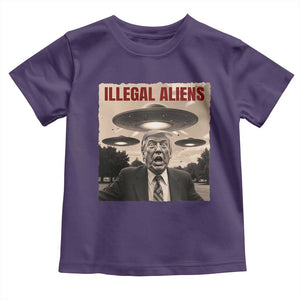 Funny Trump Illegal Aliens Toddler T Shirt TS09 Purple Print Your Wear