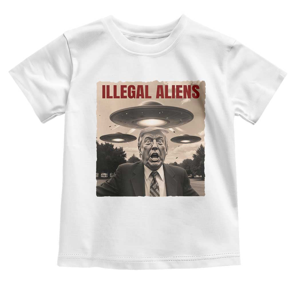 Funny Trump Illegal Aliens Toddler T Shirt TS09 White Print Your Wear