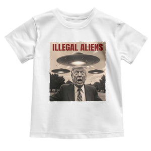 Funny Trump Illegal Aliens Toddler T Shirt TS09 White Print Your Wear