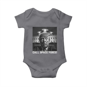 Illegal Aliens Funny Trump Baby Onesie Call Space Force TS09 Charcoal Print Your Wear