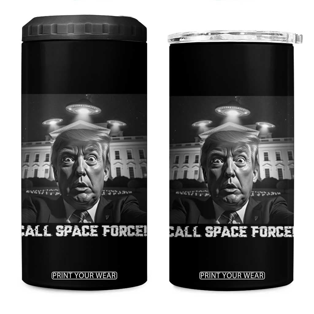 Illegal Aliens Funny Trump 4 in 1 Can Cooler Tumbler Call Space Force TS09 One Size: 16 oz Black Print Your Wear