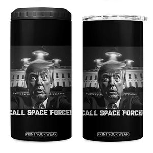 Illegal Aliens Funny Trump 4 in 1 Can Cooler Tumbler Call Space Force TS09 One Size: 16 oz Black Print Your Wear
