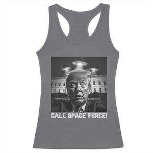 Illegal Aliens Funny Trump Racerback Tank Top Call Space Force TS09 Charcoal Print Your Wear