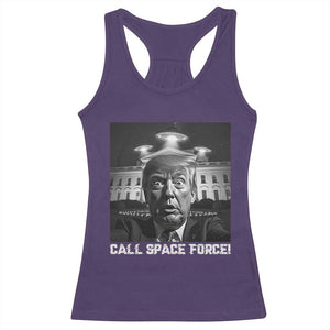 Illegal Aliens Funny Trump Racerback Tank Top Call Space Force TS09 Purple Print Your Wear