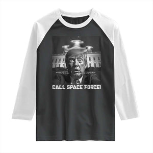 Illegal Aliens Funny Trump Raglan Shirt Call Space Force TS09 Black White Print Your Wear