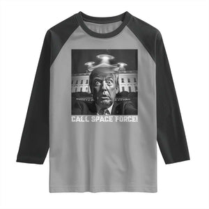 Illegal Aliens Funny Trump Raglan Shirt Call Space Force TS09 Sport Gray Black Print Your Wear