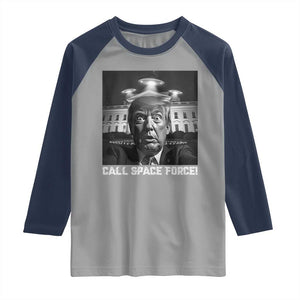 Illegal Aliens Funny Trump Raglan Shirt Call Space Force TS09 Sport Gray Navy Print Your Wear