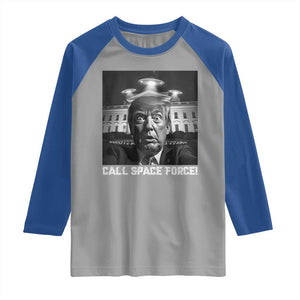 Illegal Aliens Funny Trump Raglan Shirt Call Space Force TS09 Sport Gray Royal Print Your Wear