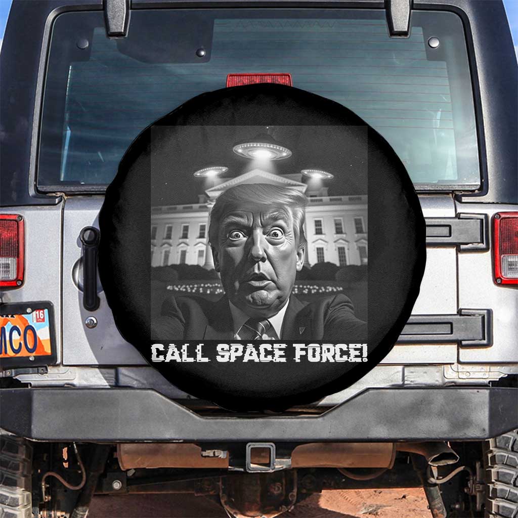 Illegal Aliens Funny Trump Spare Tire Cover Call Space Force TS09 No hole Black Print Your Wear