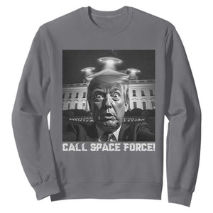 Illegal Aliens Funny Trump Sweatshirt Call Space Force TS09 Charcoal Print Your Wear