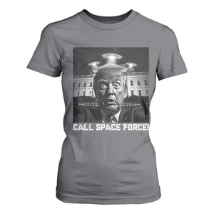 Illegal Aliens Funny Trump T Shirt For Women Call Space Force TS09 Charcoal Print Your Wear