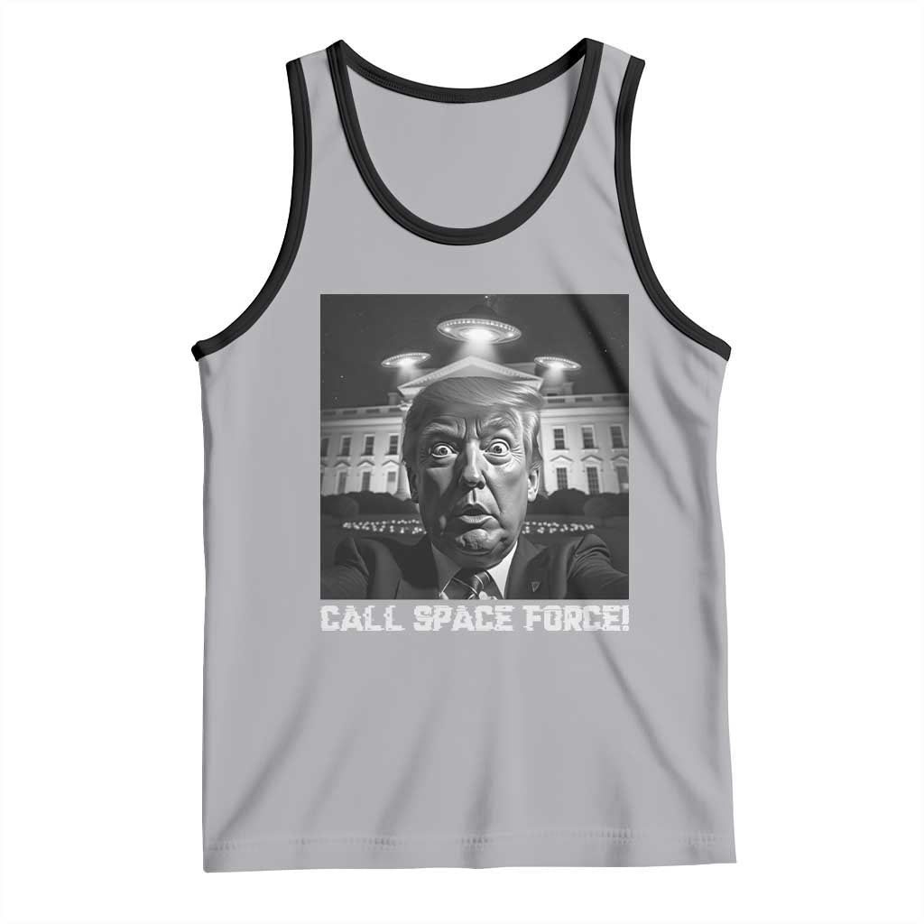 Illegal Aliens Funny Trump Tank Top Call Space Force TS09 Athletic Heather Black Print Your Wear
