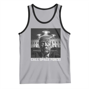 Illegal Aliens Funny Trump Tank Top Call Space Force TS09 Athletic Heather Black Print Your Wear