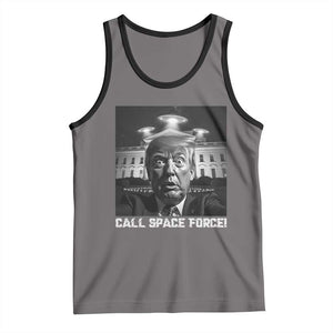 Illegal Aliens Funny Trump Tank Top Call Space Force TS09 Deep Heather Black Print Your Wear
