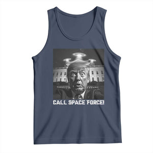 Illegal Aliens Funny Trump Tank Top Call Space Force TS09 Navy Print Your Wear