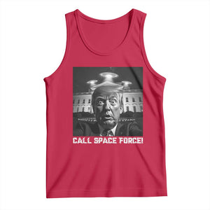 Illegal Aliens Funny Trump Tank Top Call Space Force TS09 Red Print Your Wear