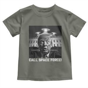 Illegal Aliens Funny Trump Toddler T Shirt Call Space Force TS09 Military Green Print Your Wear