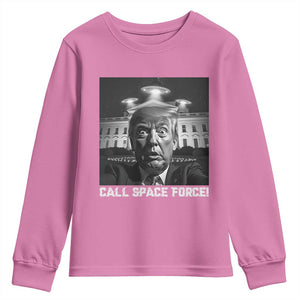 Illegal Aliens Funny Trump Youth Sweatshirt Call Space Force TS09 Azalea Print Your Wear