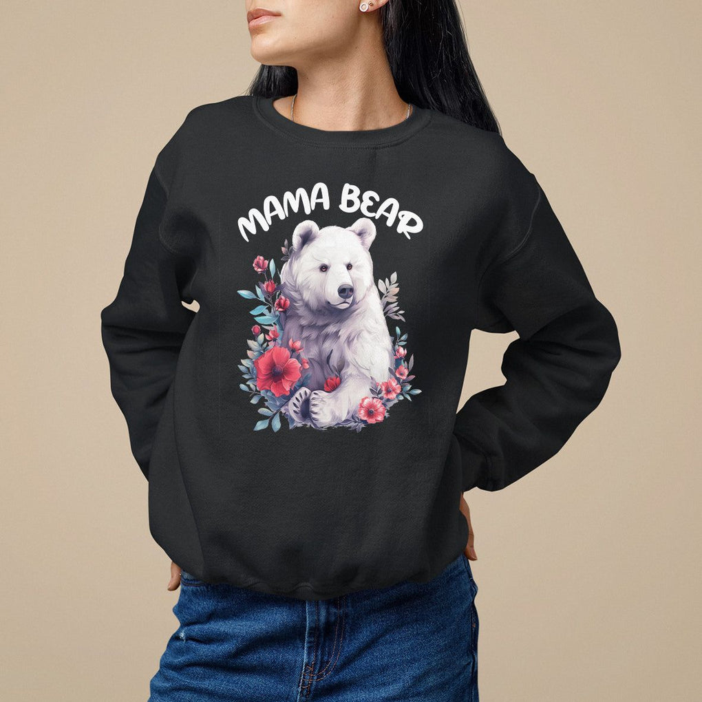 Mother's Day Mama Bear Best Mom Sweatshirt TS09 Black Printyourwear
