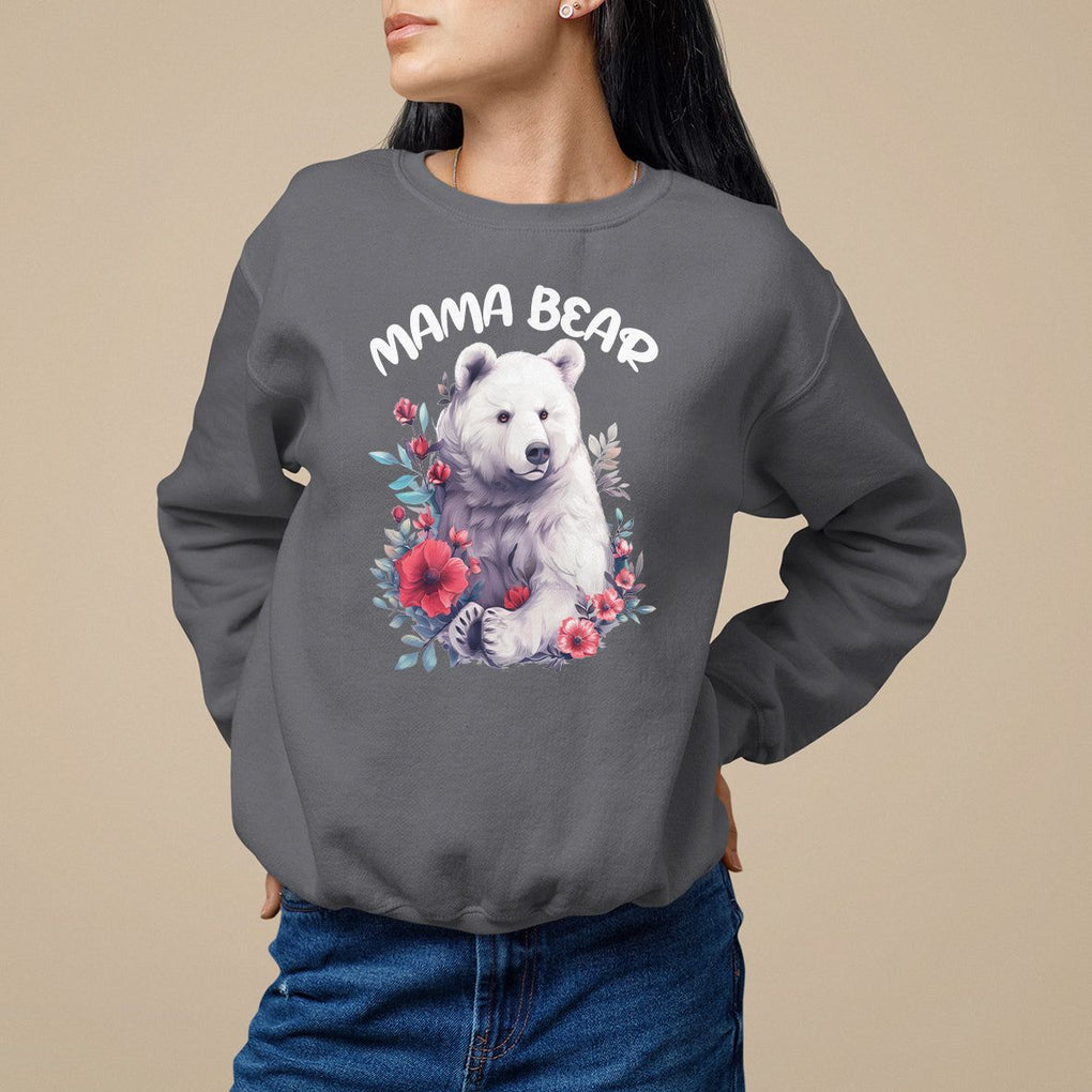 Mother's Day Mama Bear Best Mom Sweatshirt TS09 Charcoal Printyourwear