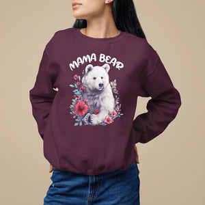 Mother's Day Mama Bear Best Mom Sweatshirt TS09 Maroon Printyourwear