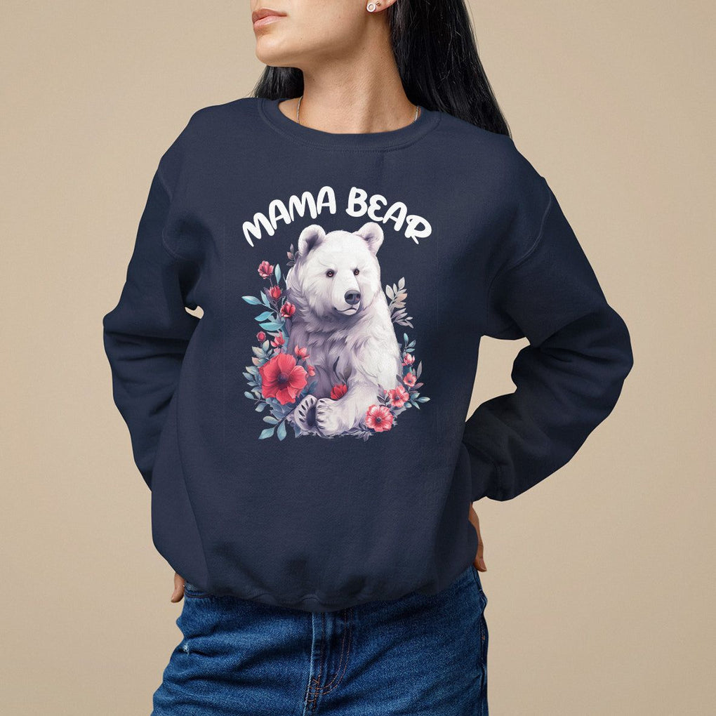 Mother's Day Mama Bear Best Mom Sweatshirt TS09 Navy Printyourwear