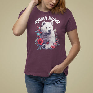 Mother's Day Mama Bear Best Mom T Shirt For Women TS09 Maroon Printyourwear