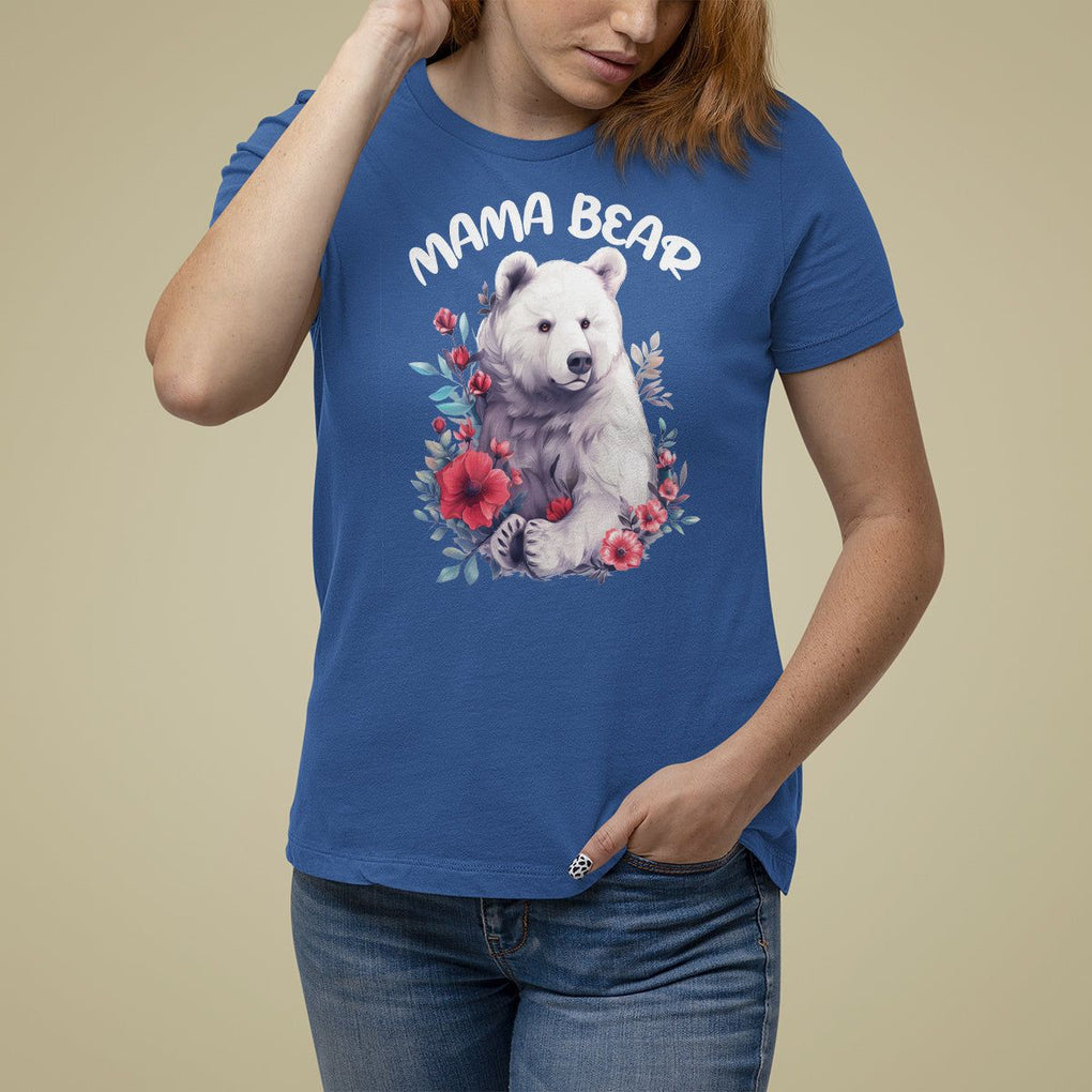 Mother's Day Mama Bear Best Mom T Shirt For Women TS09 Royal Blue Printyourwear