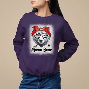 Mother's Day Sweatshirt Don't Mess With Mama Bear Sunglasses TS09 Purple Printyourwear