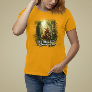 Mother's Day T Shirt For Women Don't Mess With Mama Bear Fairy Forest TS09 Gold Printyourwear