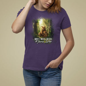 Mother's Day T Shirt For Women Don't Mess With Mama Bear Fairy Forest TS09 Purple Printyourwear