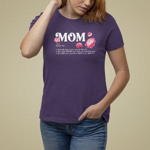Mother's Day T Shirt For Women Mom Defined Someone Who Works 365 Days A Year Will Care Nurture And Love You Unconditionally TS09 Purple Printyourwear
