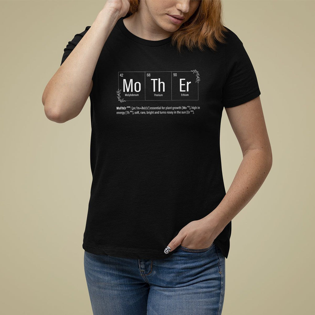 Mother's Day T Shirt For Women Funny Mother Periodic Table Science Chemistry Mom TS09 Black Printyourwear