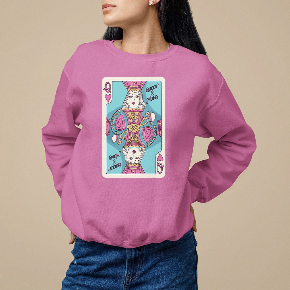 Mother's Day Sweatshirt Queen Of Mums Best Mom Ever TS09 Azalea Printyourwear