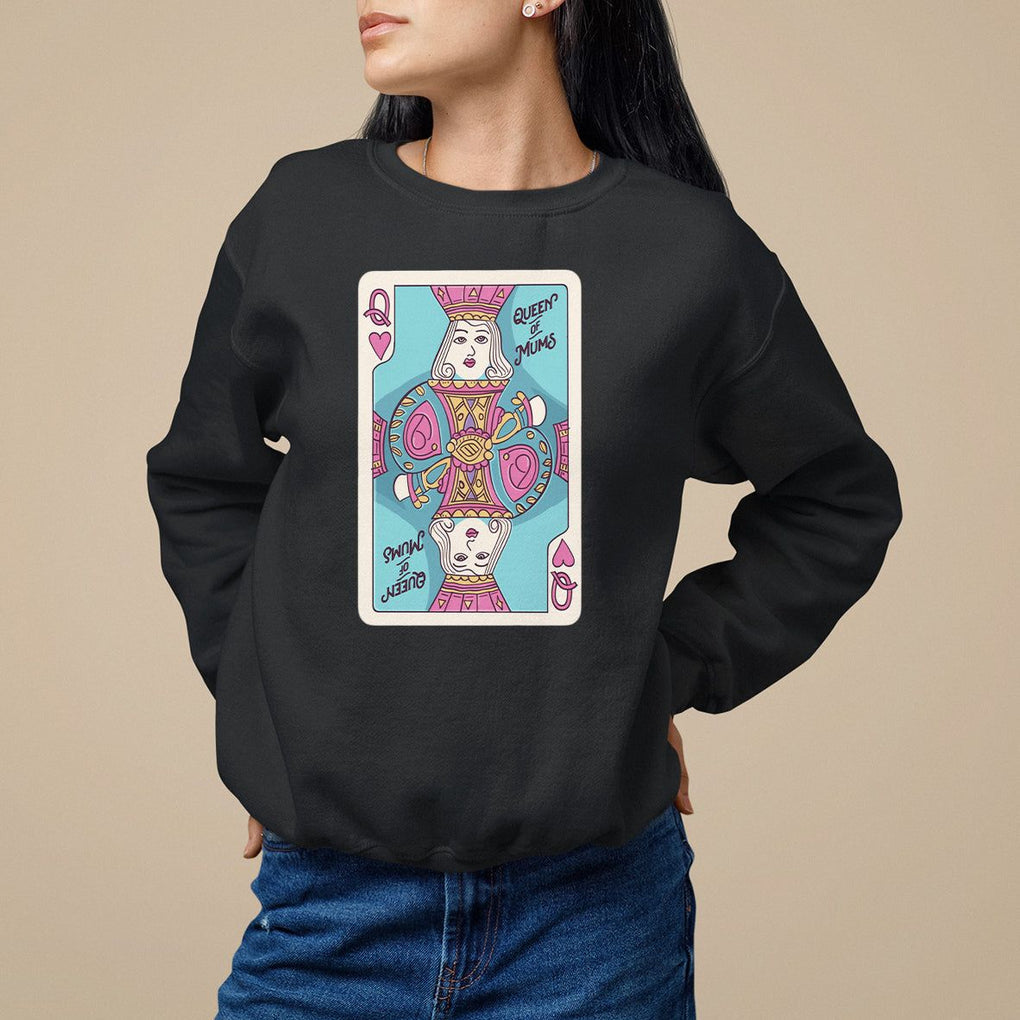 Mother's Day Sweatshirt Queen Of Mums Best Mom Ever TS09 Black Printyourwear