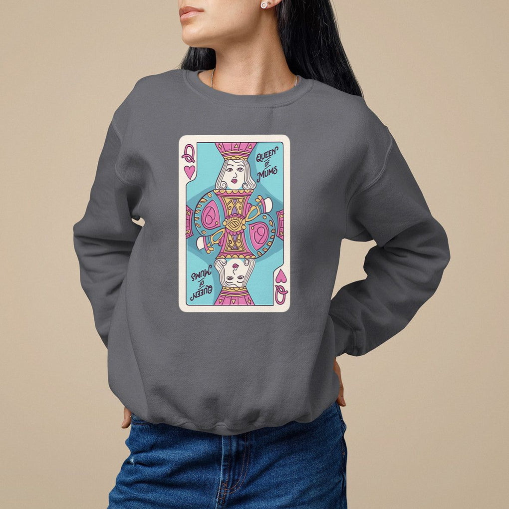 Mother's Day Sweatshirt Queen Of Mums Best Mom Ever TS09 Charcoal Printyourwear