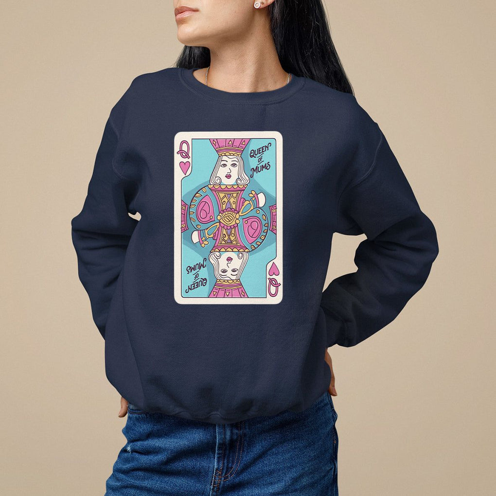 Mother's Day Sweatshirt Queen Of Mums Best Mom Ever TS09 Navy Printyourwear