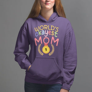 Mother's Day Hoodie World's Okayest Mom Medal TS09 Purple Printyourwear