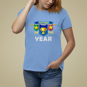 Mother's Day T Shirt For Women Mother Of The Year Award Medal TS09 Carolina Blue Printyourwear