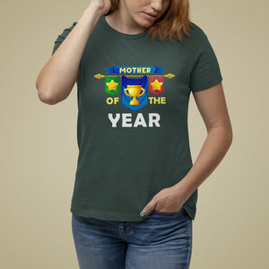 Mother's Day T Shirt For Women Mother Of The Year Award Medal TS09 Dark Forest Green Printyourwear