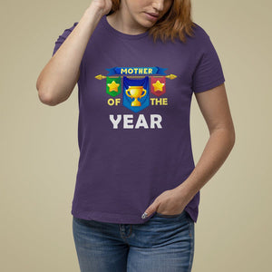 Mother's Day T Shirt For Women Mother Of The Year Award Medal TS09 Purple Printyourwear