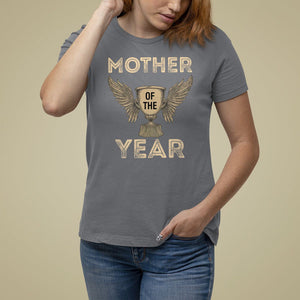 Mother's Day T Shirt For Women Mother Of The Year Award Medal TS09 Charcoal Printyourwear